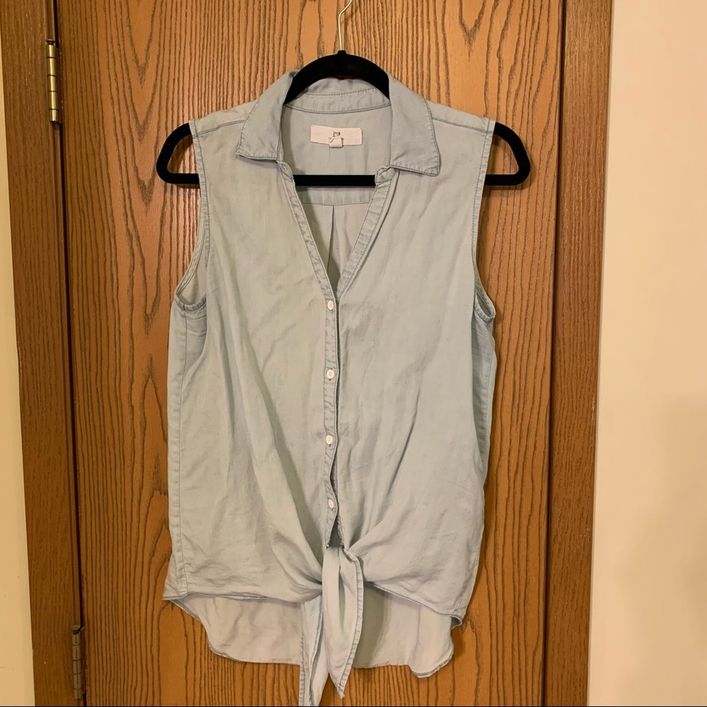 Thread & Supply sleeveless front-tie top